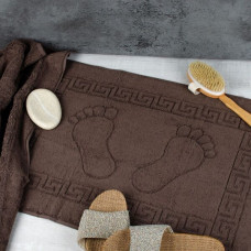 Полотенце-коврик махровый Аиша Ножки 50х70 Коричневый