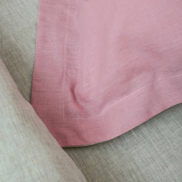 Комплект постельного белья Вилюта Евро Лён Серо-розовый