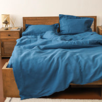 Комплект постільної білизни Вилюта Євро Льон Синій